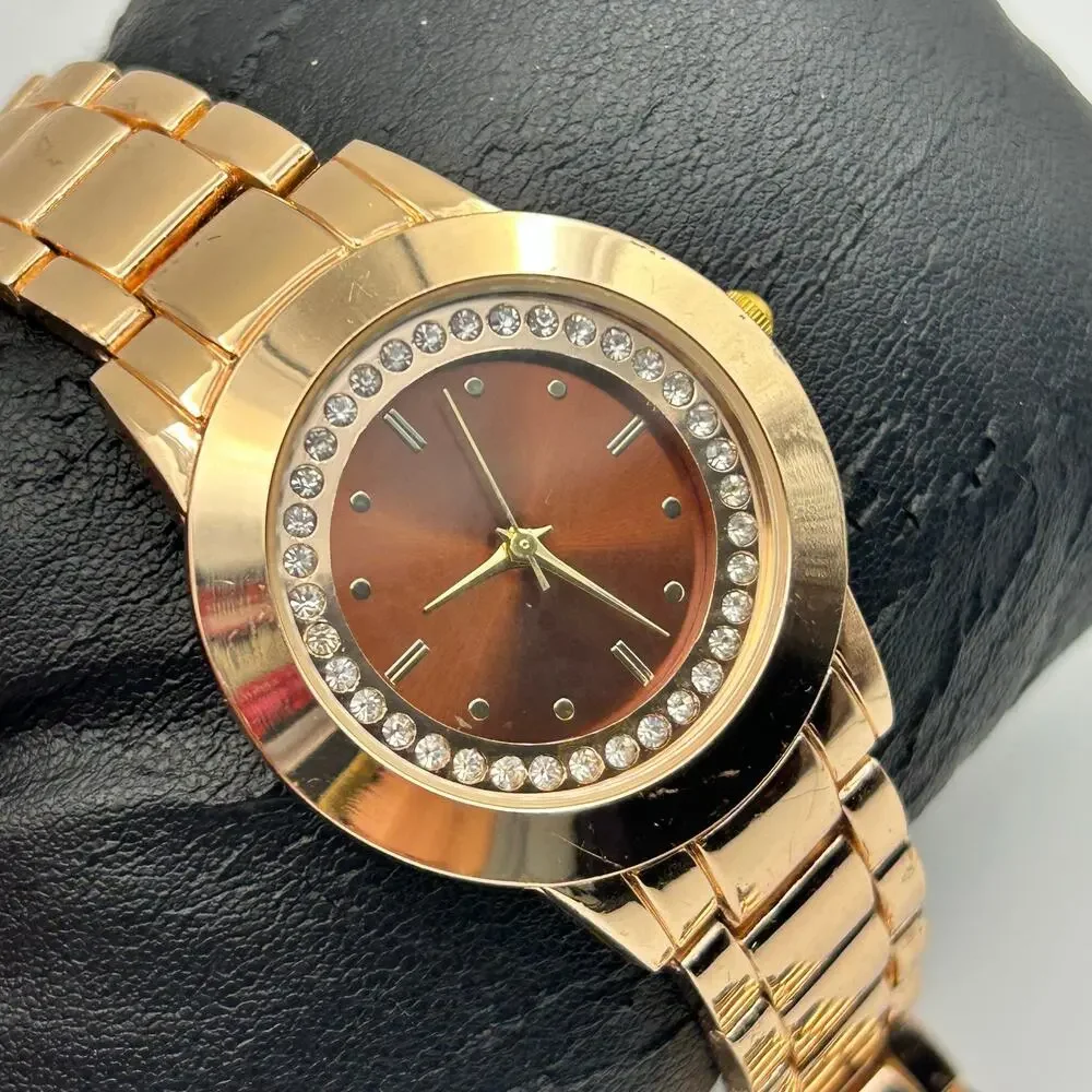 LBVYR Rose-gold Crystal Dial Ladies Watch Working New Battery